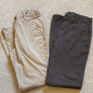 Izod Boys Chino Pants in Gray and Khaki Size- 18